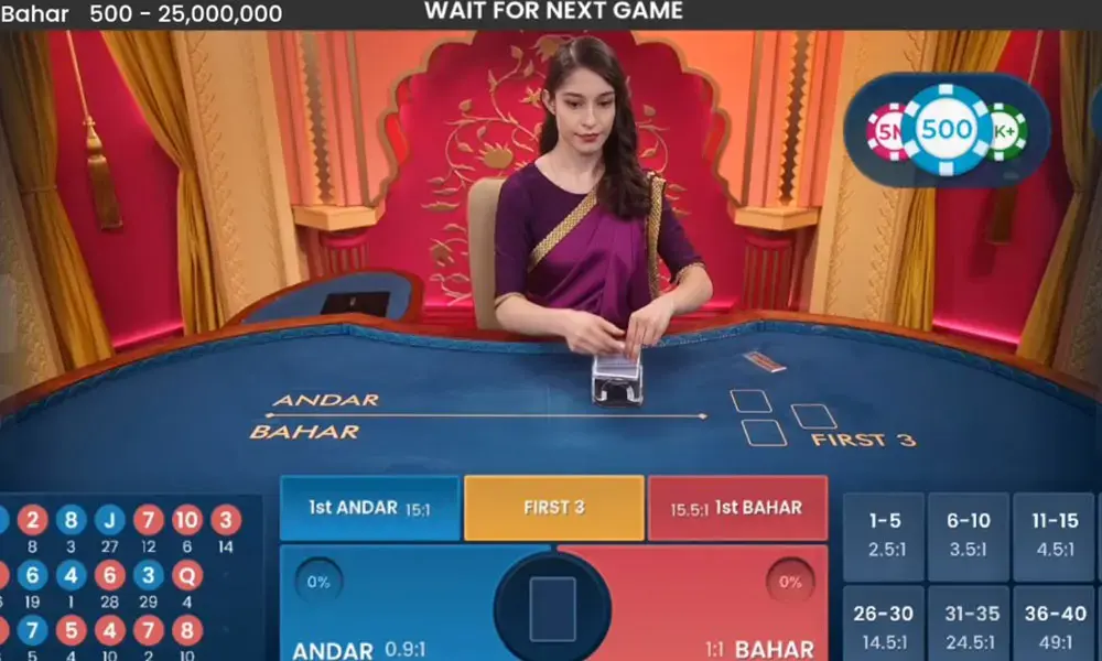 A traditional casino version of Andar Bahar