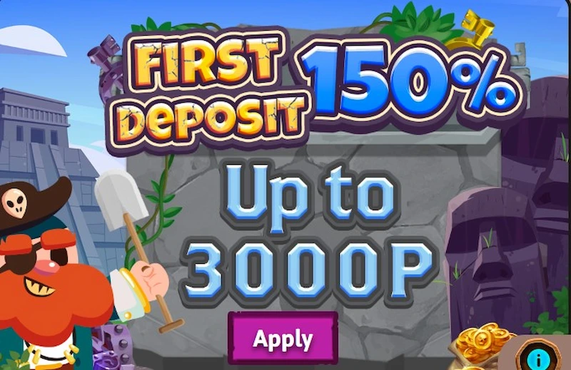 First Deposit 150% Up To 3000P