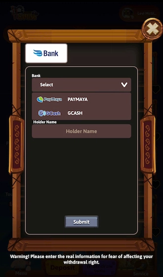 🏷Step 2: Click on Bank and select GCash or PayMaya.